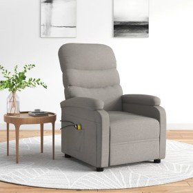 Sillón de masaje eléctrico tela gris taupé