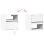 Muebles de TV de pared con luces LED 2 uds blanco 41x31x45 cm
