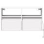 Mueble de TV de pared con luces LED blanco 80x31x45 cm