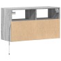 Mueble de TV de pared con luces LED gris Sonoma 80x31x45 cm