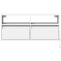 Mueble de TV de pared con luces LED blanco 100x31x45 cm