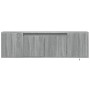 Mueble de TV de pared con luces LED gris Sonoma 135x31x39,5 cm