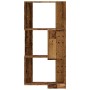 Estantería de esquina 3 niveles madera envejecida 50x50x102 cm