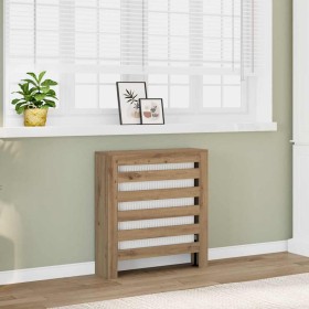 Cubierta de radiador madera color roble artesano 78x20x82 cm