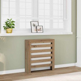 Cubierta de radiador madera color roble artesano 78x20x82 cm