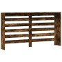 Cubierta de radiador madera color roble ahumado 149x20x82 cm