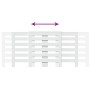 Cubierta de radiador madera ingeniería blanco 205x21,5x83,5 cm