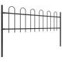 Valla de jardín con puntas de aro acero negro 1,8 m