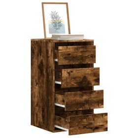 Cajonera de esquina madera ingeniería roble ahumado 40x41x76 cm en Cajoneras | Comprar online en Foro24