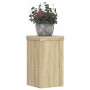 Soportes de plantas 2 uds madera roble Sonoma 10x10x18 cm