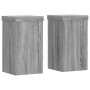 Soportes de plantas 2 uds madera gris Sonoma 10x10x18 cm