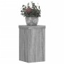 Soportes de plantas 2 uds madera gris Sonoma 10x10x18 cm