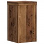 Soportes de plantas 2 uds madera roble envejecido 10x10x18 cm