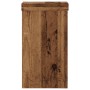 Soportes de plantas 2 uds madera roble envejecido 10x10x18 cm