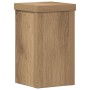 Soportes de plantas 2 uds madera roble artisian 10x10x18 cm