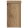 Soportes de plantas 2 uds madera roble artisian 10x10x18 cm