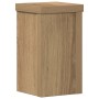 Soportes de plantas 2 uds madera roble artisian 10x10x18 cm