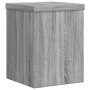 Soportes de plantas 2 uds madera gris Sonoma 15x15x20 cm