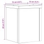 Soportes de plantas 2 uds madera gris Sonoma 15x15x20 cm