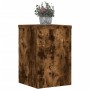 Soportes de plantas 2 uds madera roble ahumado 20x20x30 cm