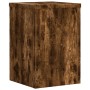 Soportes de plantas 2 uds madera roble ahumado 20x20x30 cm