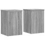Soportes de plantas 2 uds madera gris Sonoma 20x20x30 cm
