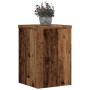 Soportes de plantas 2 uds madera roble envejecido 20x20x30 cm