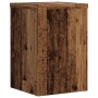 Soportes de plantas 2 uds madera roble envejecido 20x20x30 cm