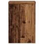 Soportes de plantas 2 uds madera roble envejecido 20x20x30 cm