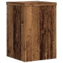 Soportes de plantas 2 uds madera roble envejecido 20x20x30 cm