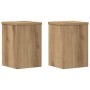 Soportes de plantas 2 uds madera roble artisian 20x20x30 cm