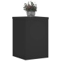 Soportes de plantas 2 uds madera ingeniería negro 25x25x35 cm