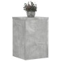 Soportes de plantas 2 uds madera gris hormigón 25x25x35 cm