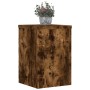 Soportes de plantas 2 uds madera roble ahumado 25x25x35 cm
