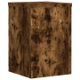 Soportes de plantas 2 uds madera roble ahumado 25x25x35 cm