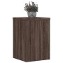 Soportes de plantas 2 uds madera marrón roble 25x25x35 cm