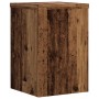 Soportes de plantas 2 uds madera roble envejecido 25x25x35 cm