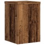 Soportes de plantas 2 uds madera roble envejecido 25x25x35 cm