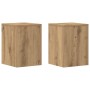 Soportes de plantas 2 uds madera roble artisian 25x25x35 cm
