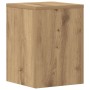 Soportes de plantas 2 uds madera roble artisian 25x25x35 cm