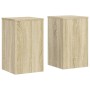 Soportes de plantas 2 uds madera roble Sonoma 30x30x50 cm