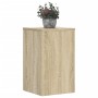 Soportes de plantas 2 uds madera roble Sonoma 30x30x50 cm