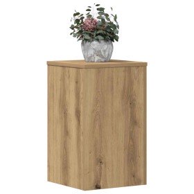 Soportes de plantas 2 uds madera roble artisian 30x30x50 cm