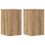 Soportes de plantas 2 uds madera roble artisian 30x30x50 cm