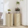Soportes de plantas 2 uds madera roble Sonoma 30x30x70 cm