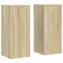 Soportes de plantas 2 uds madera roble Sonoma 30x30x70 cm