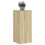 Soportes de plantas 2 uds madera roble Sonoma 30x30x70 cm