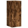 Soportes de plantas 2 uds madera roble ahumado 30x30x70 cm