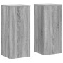Soportes de plantas 2 uds madera gris Sonoma 30x30x70 cm