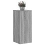 Soportes de plantas 2 uds madera gris Sonoma 30x30x70 cm